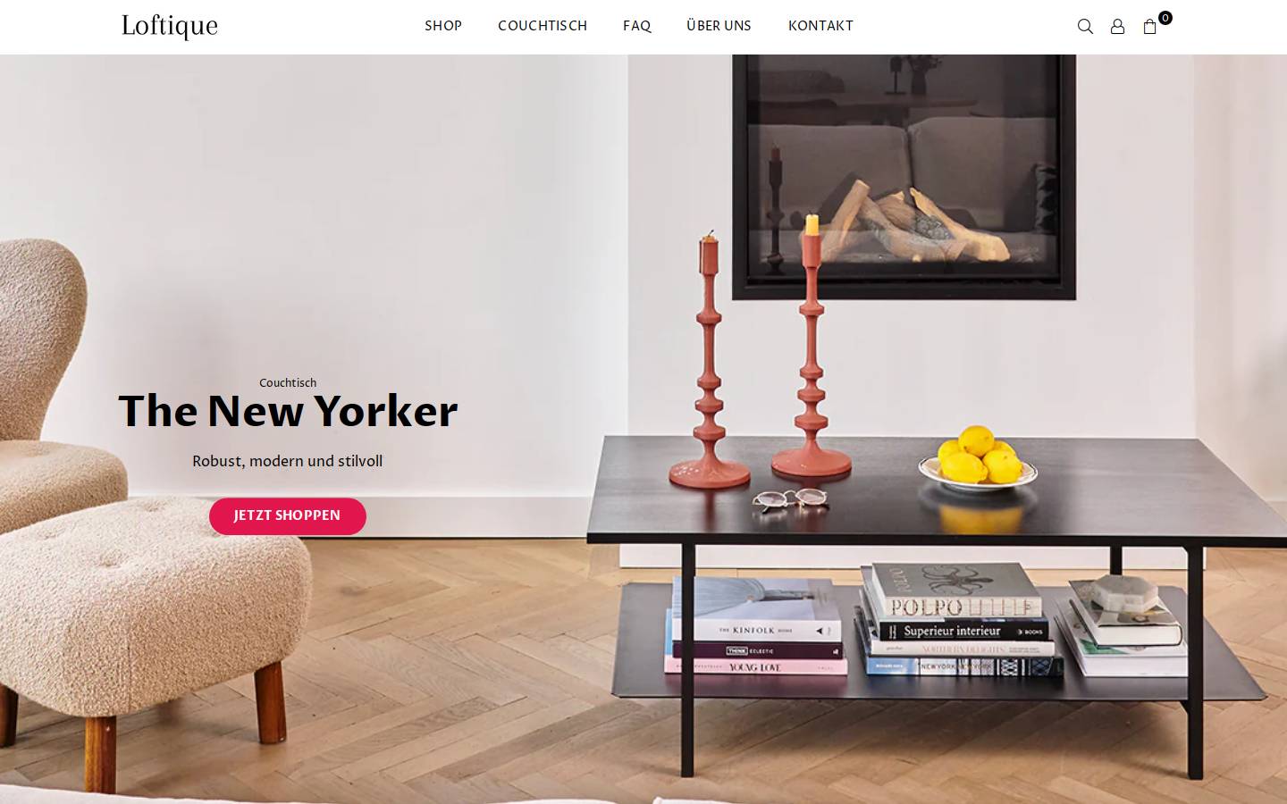 loftique.de homepage screenshot