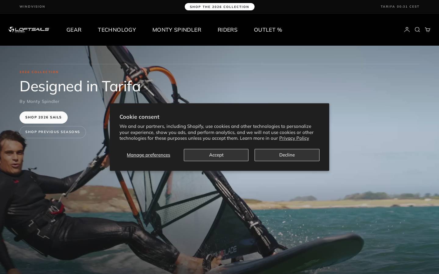 loftsails.com homepage screenshot