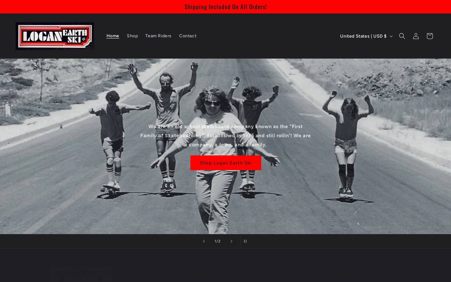 loganearthski.com homepage screenshot