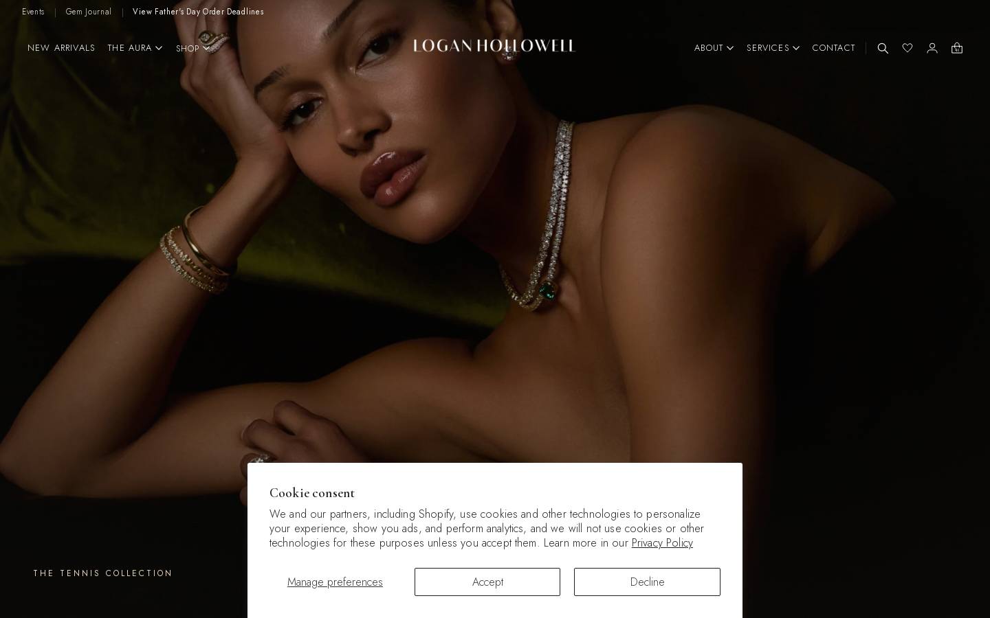 Logan Hollowell homepage screenshot