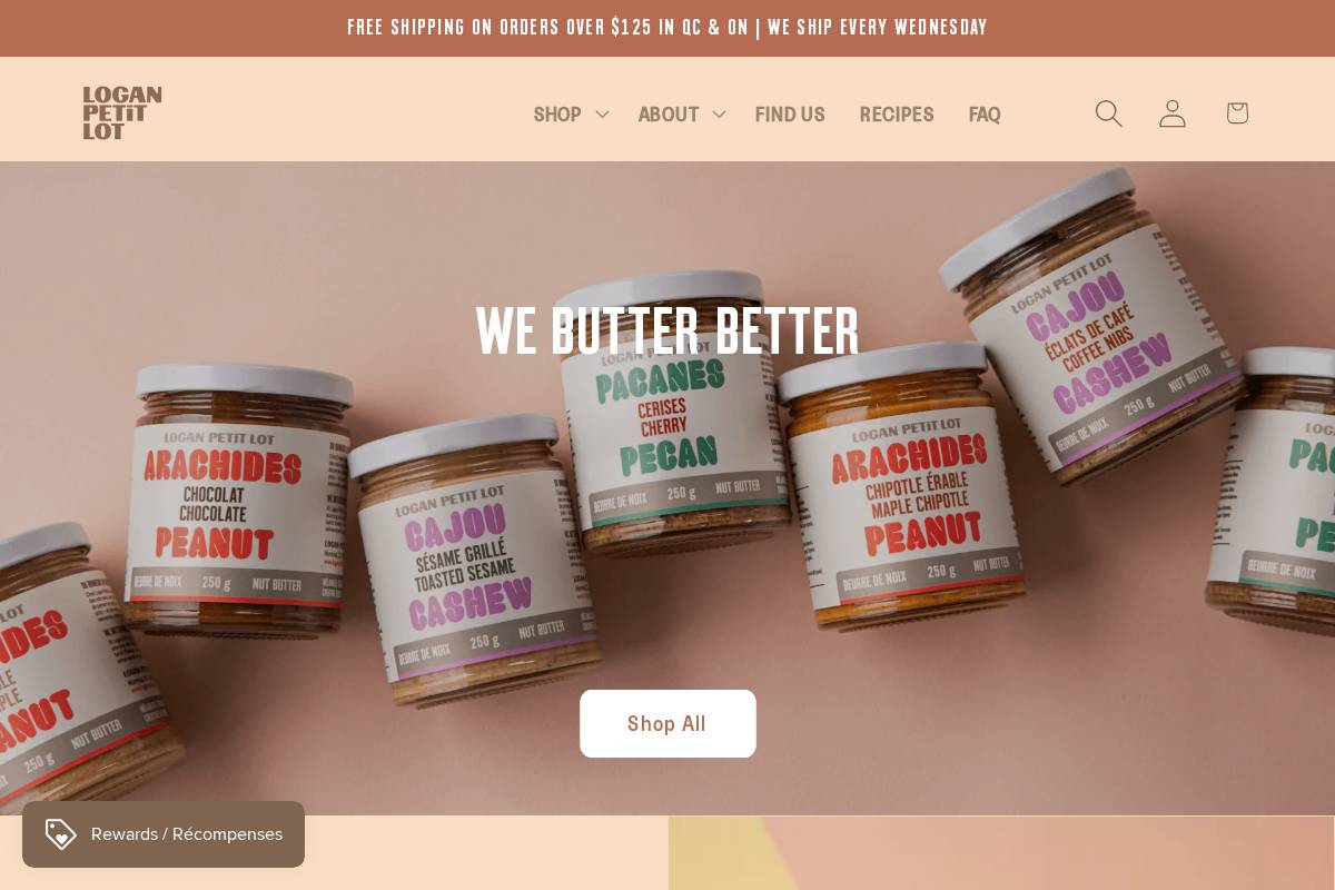 loganpetitlot.shop homepage screenshot