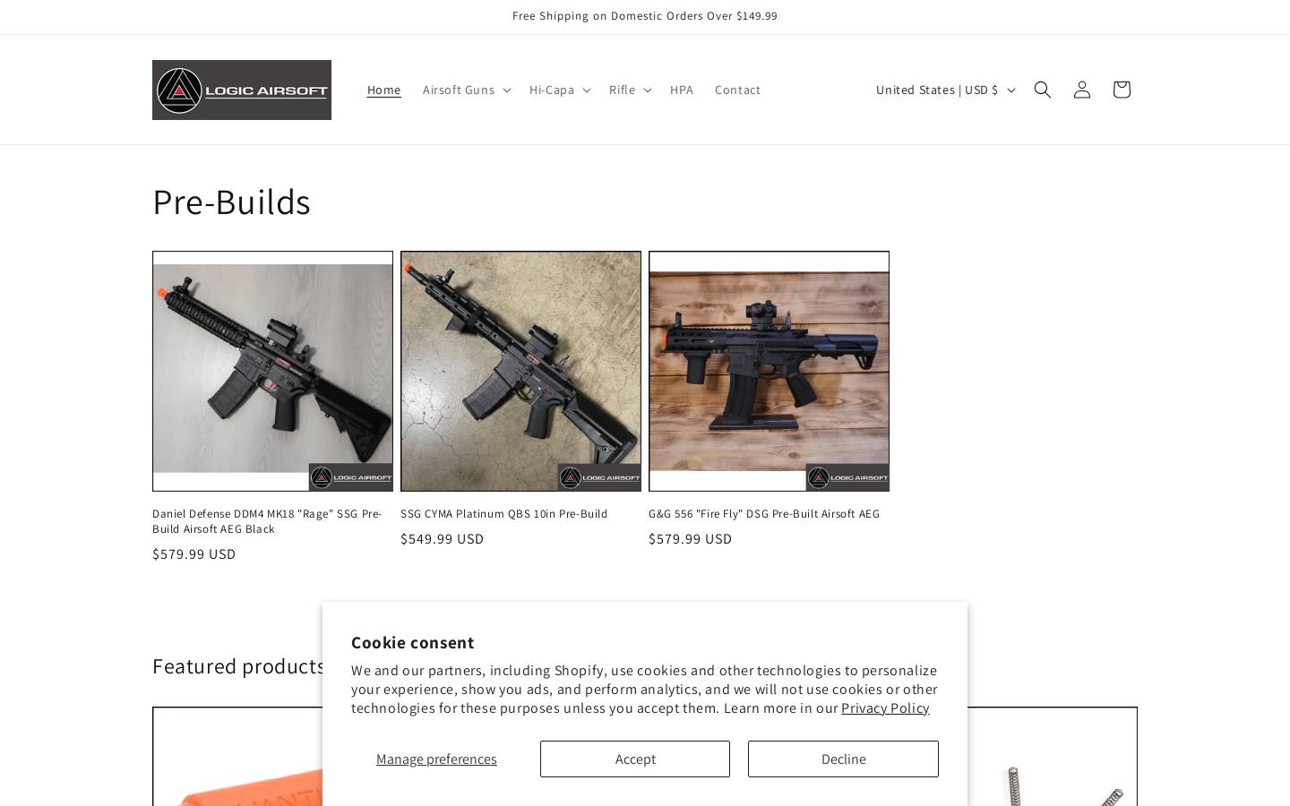 logicairsoft.com homepage screenshot