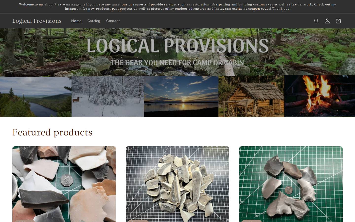 logicalprovisions.com homepage screenshot