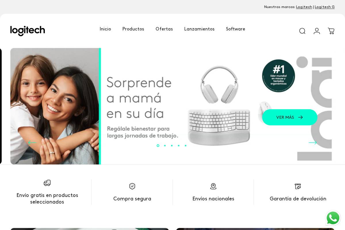 logitechstore.com.co homepage screenshot