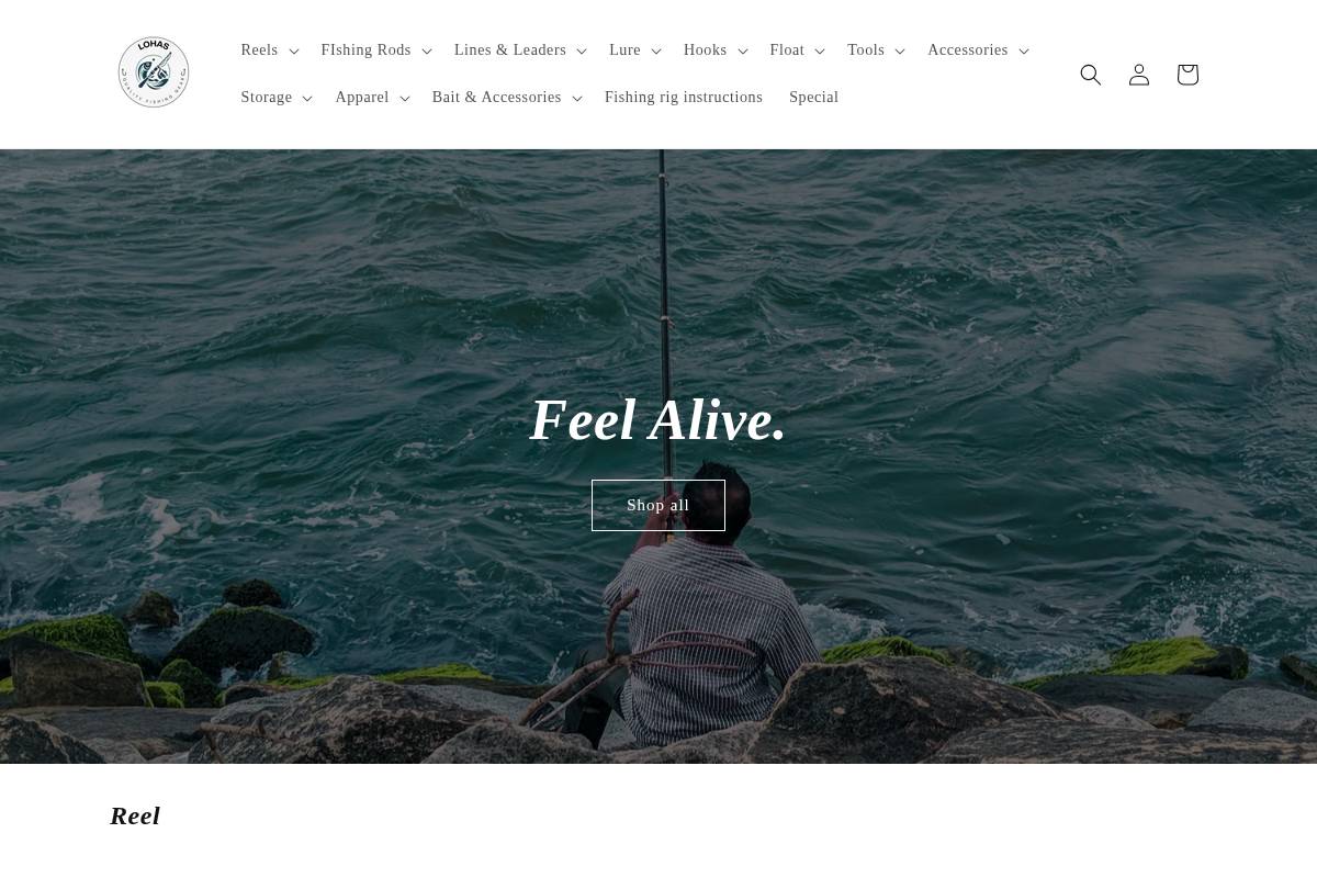 lohasfishing.com homepage screenshot