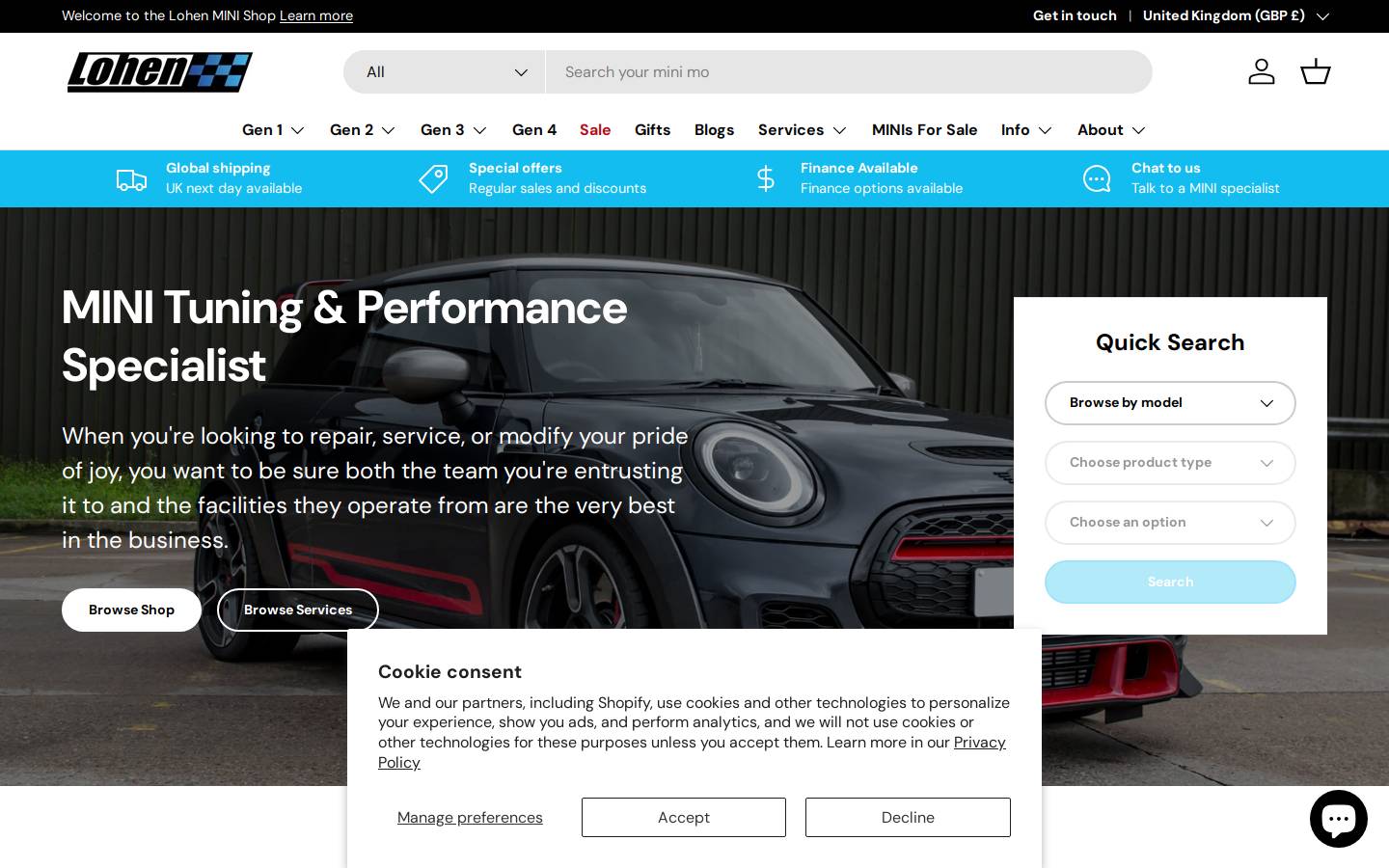 Lohen homepage screenshot