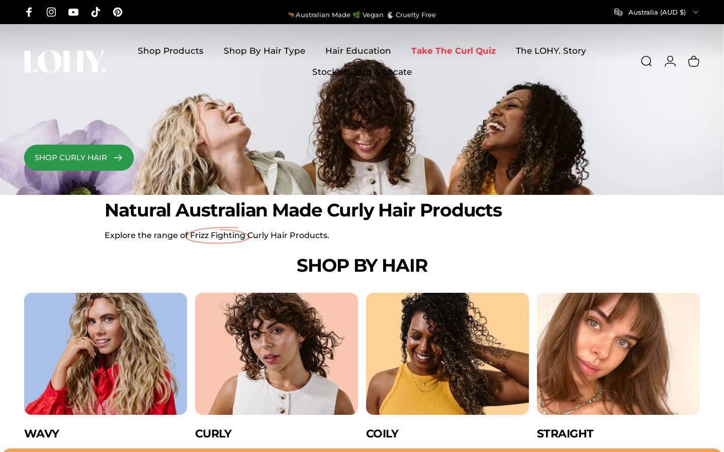 lohy.com.au homepage screenshot
