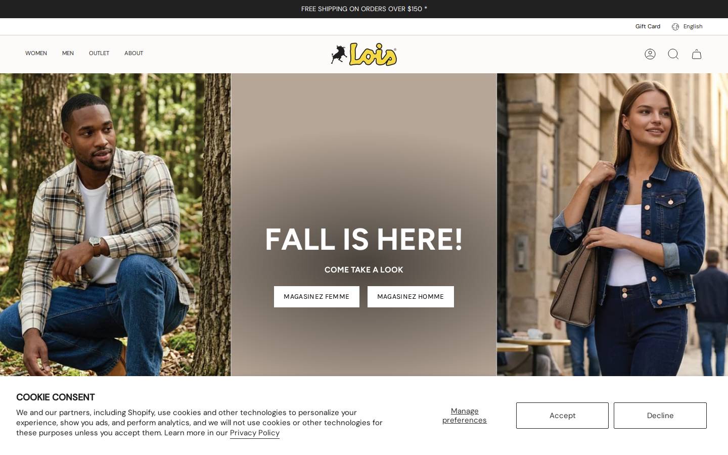 loisjeans.ca homepage screenshot