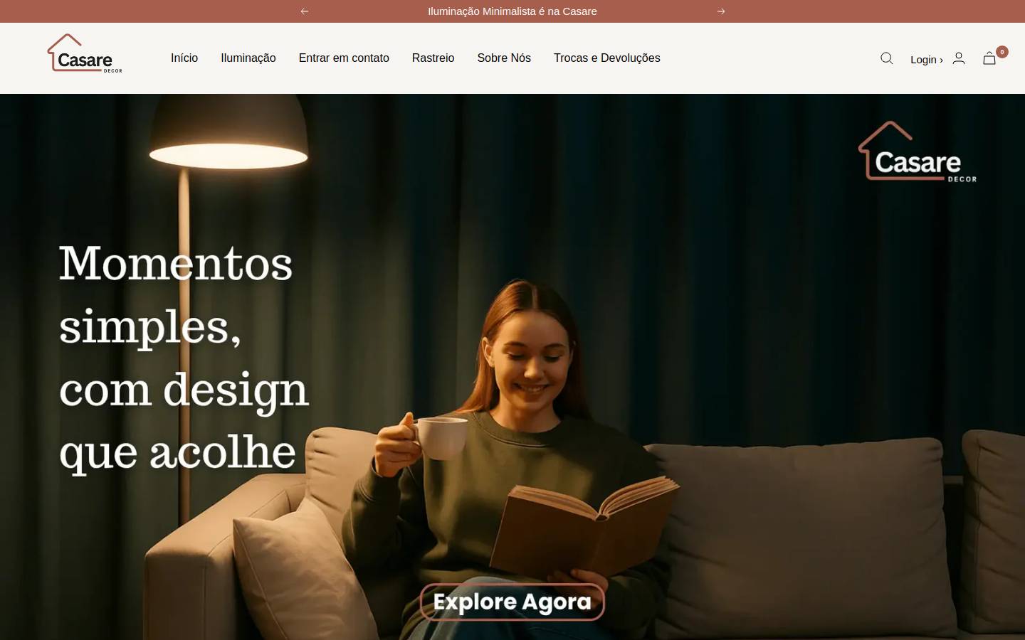 lojacasaredecor.com.br homepage screenshot