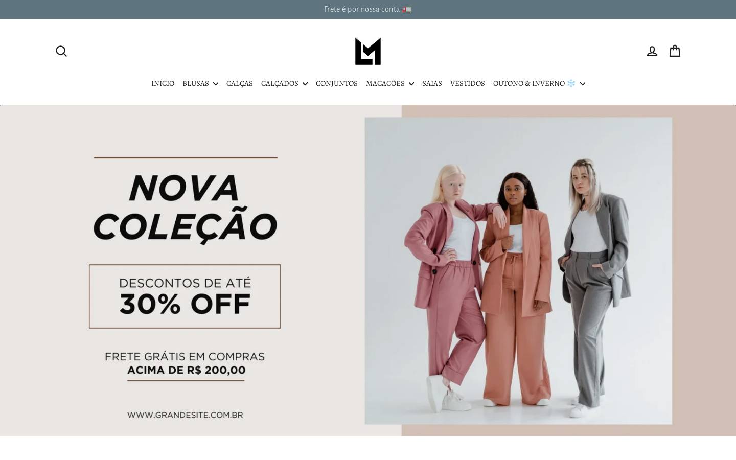lojadamulherbrasil.com homepage screenshot