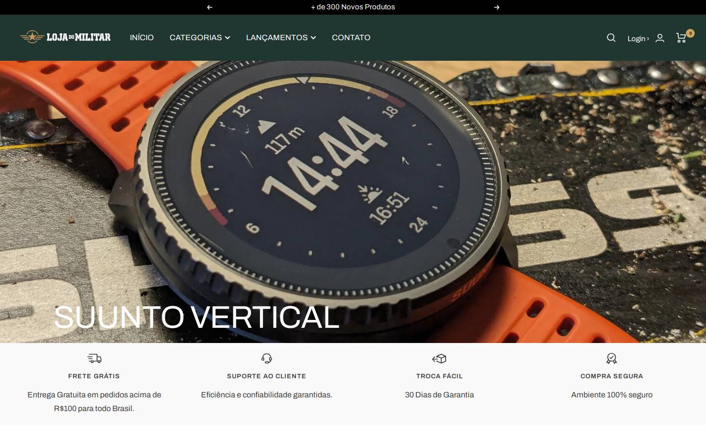 lojadomilitar.com homepage screenshot
