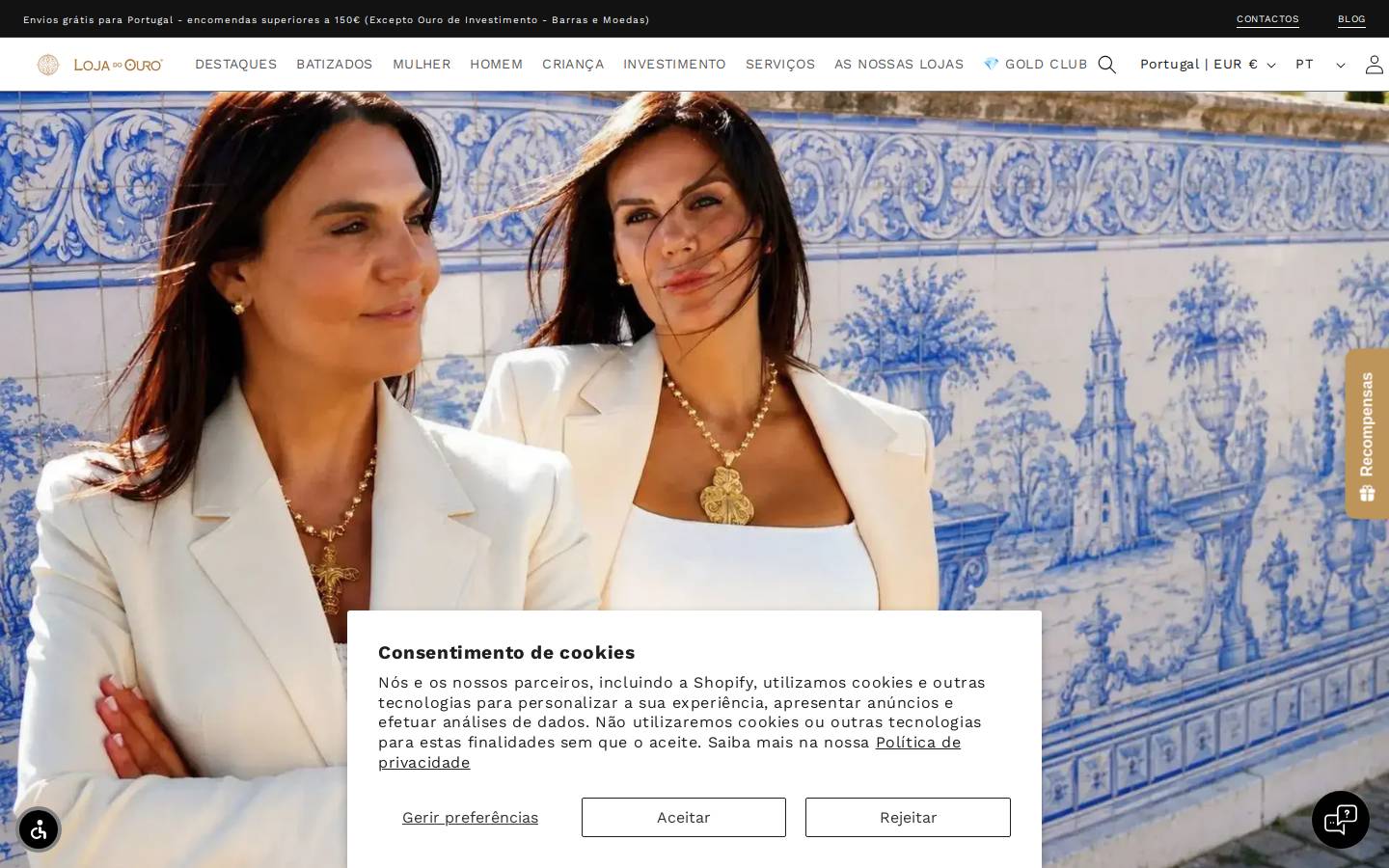 Loja do Ouro homepage screenshot