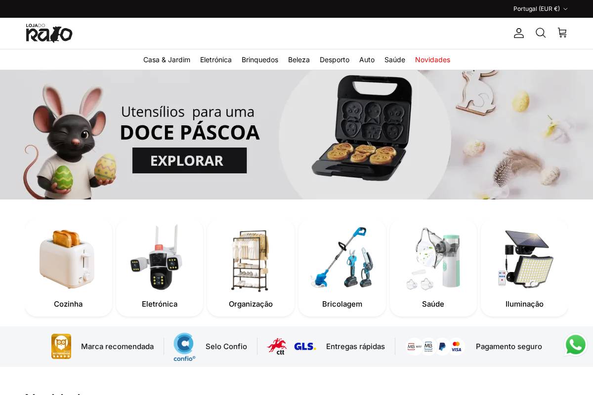 Rato Shop homepage screenshot