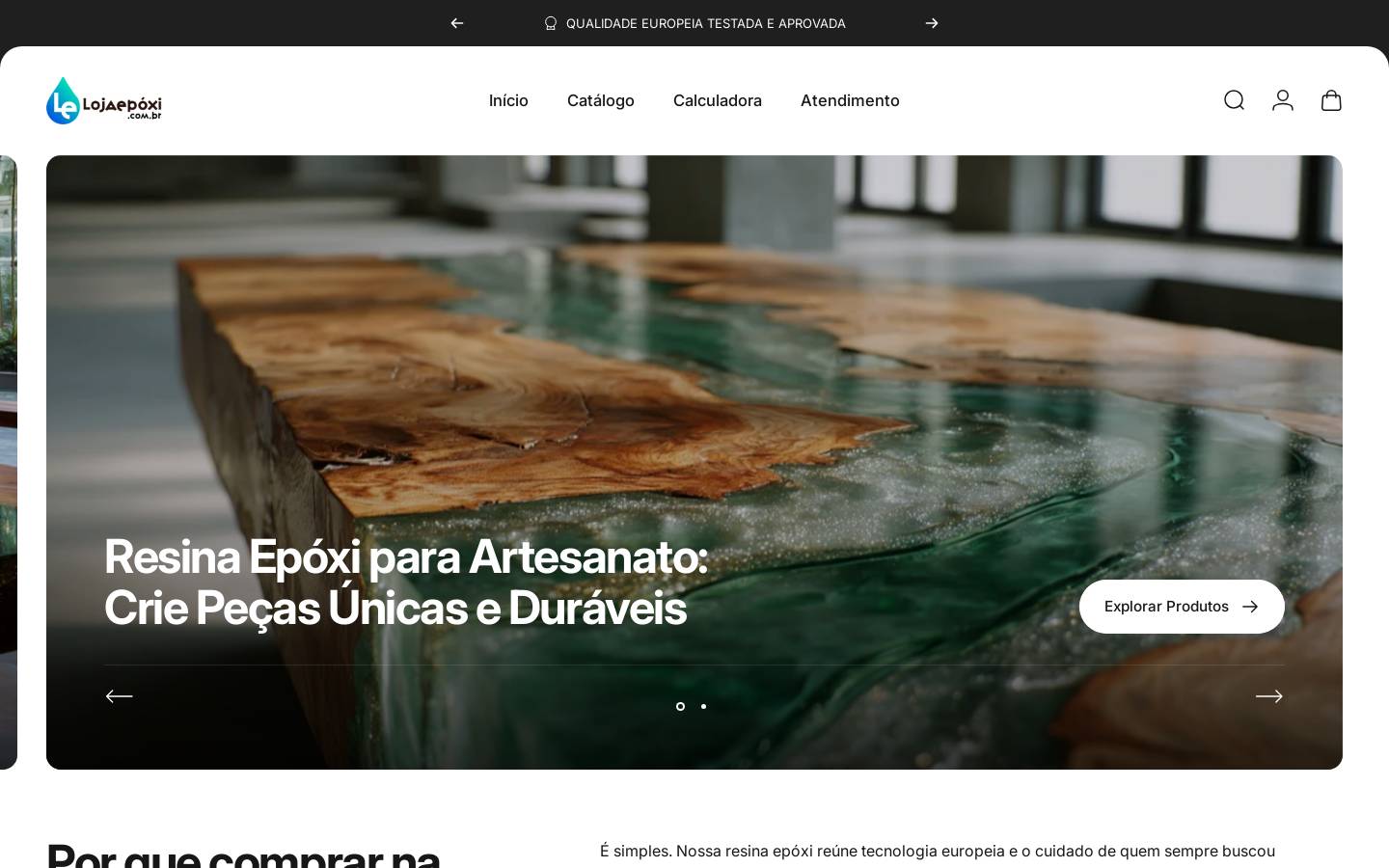 lojaepoxi.com.br homepage screenshot