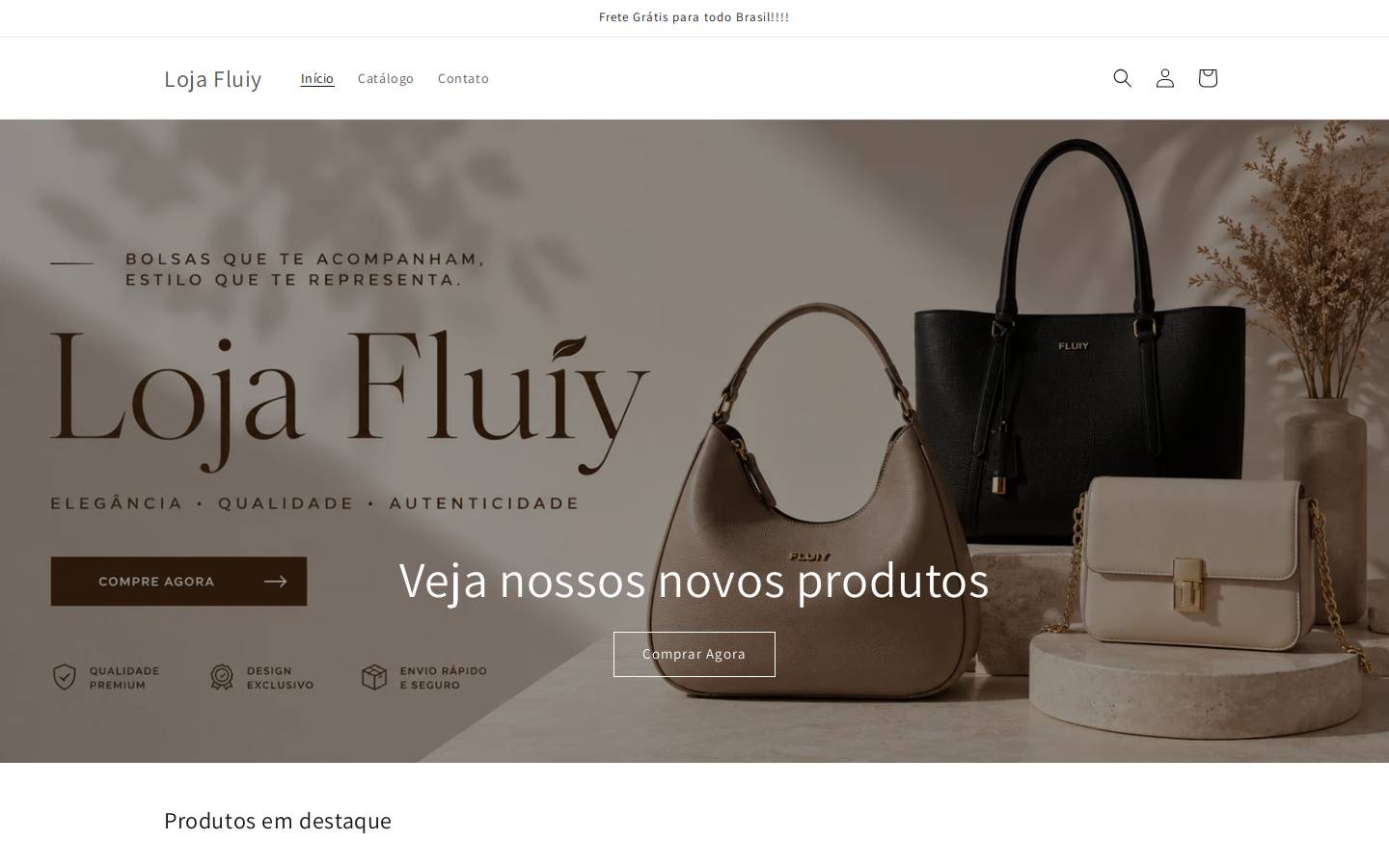 lojafluiy.com homepage screenshot