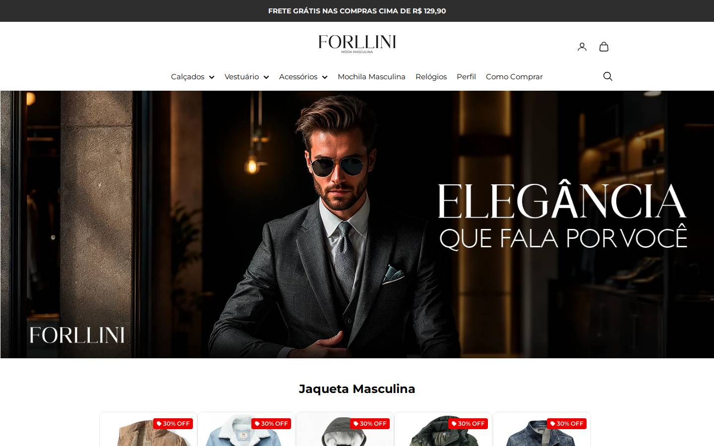 lojaforllini.com homepage screenshot