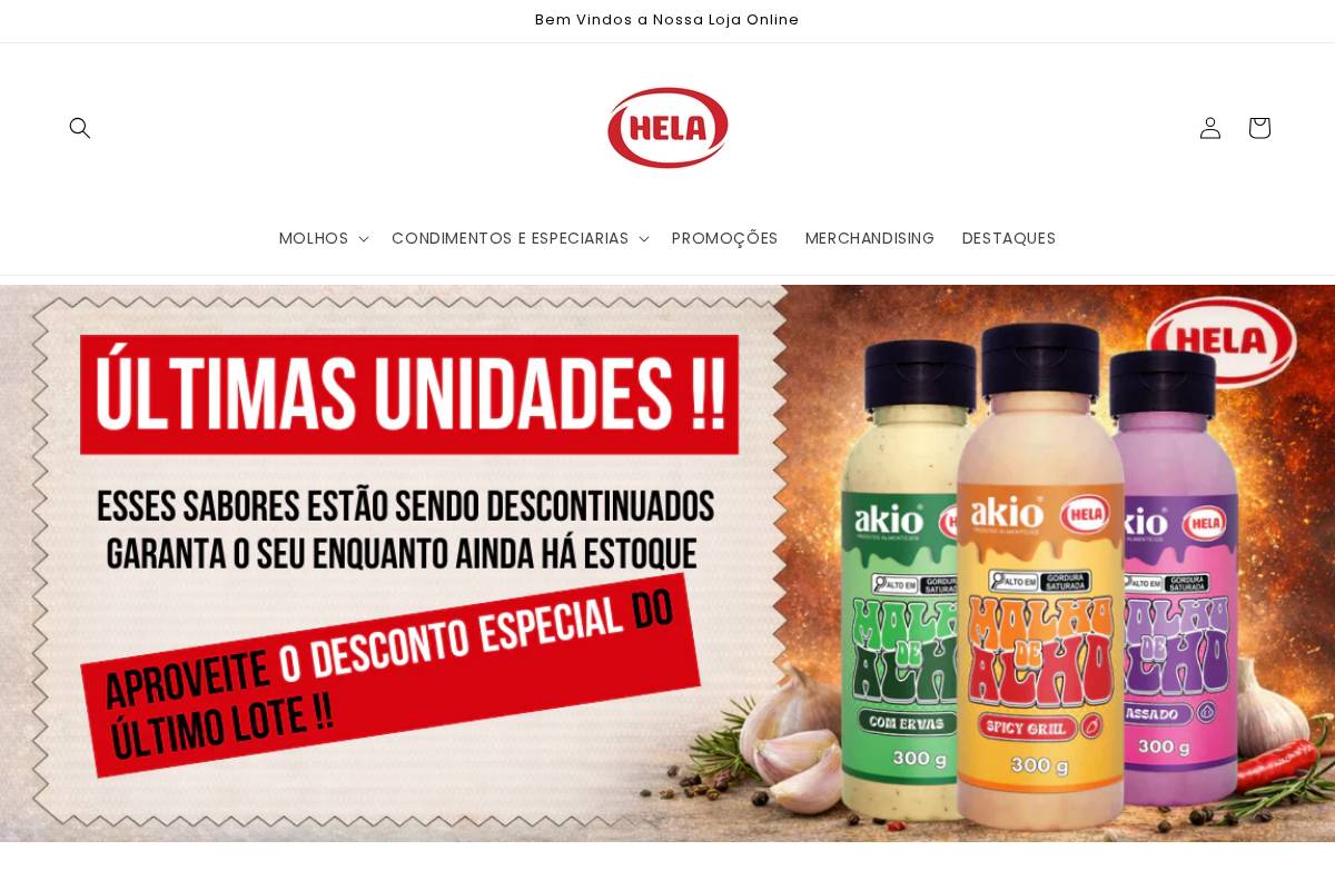 lojahelaspice.com.br homepage screenshot