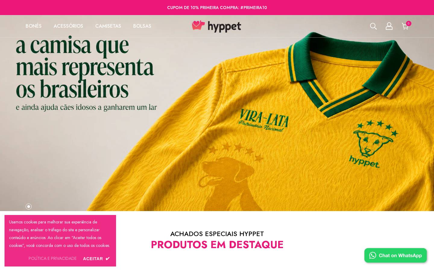 lojahyppet.com.br homepage screenshot