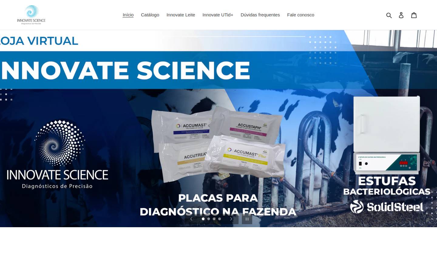 lojainnovatescience.com.br homepage screenshot
