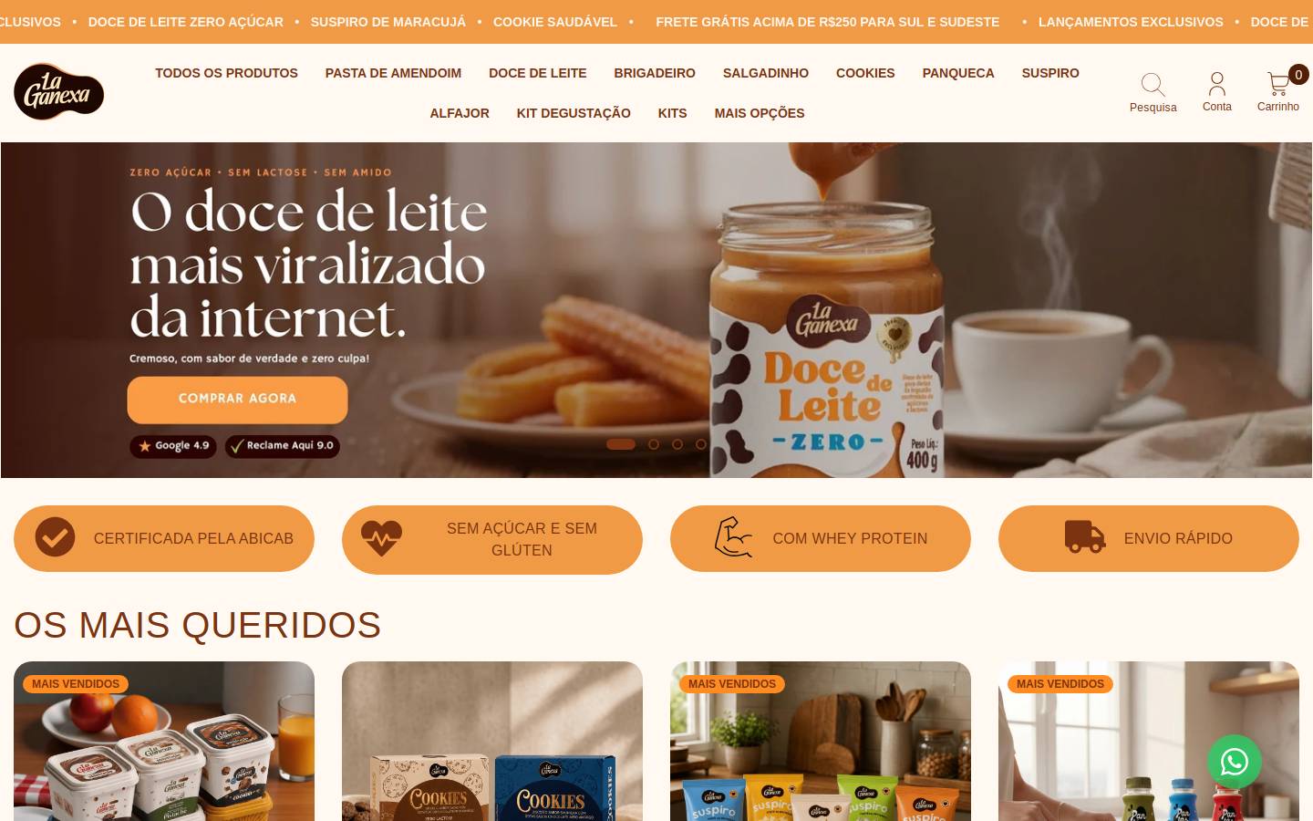 lojalaganexa.com.br homepage screenshot