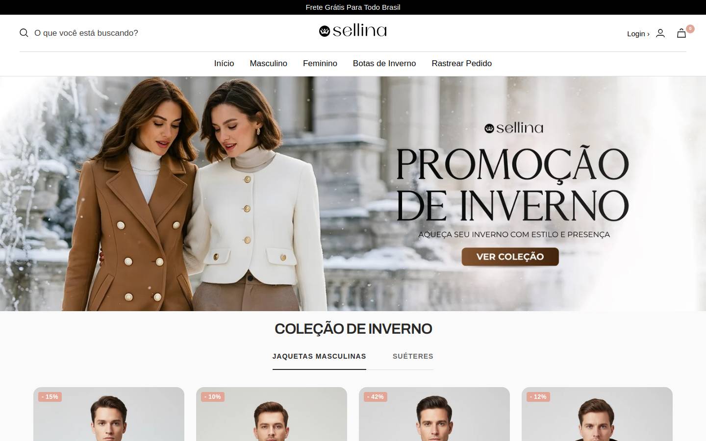 lojasellina.com homepage screenshot