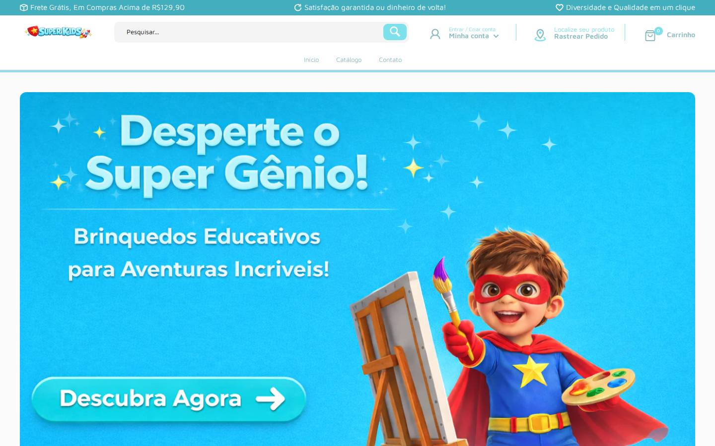 lojasuperkids.com homepage screenshot