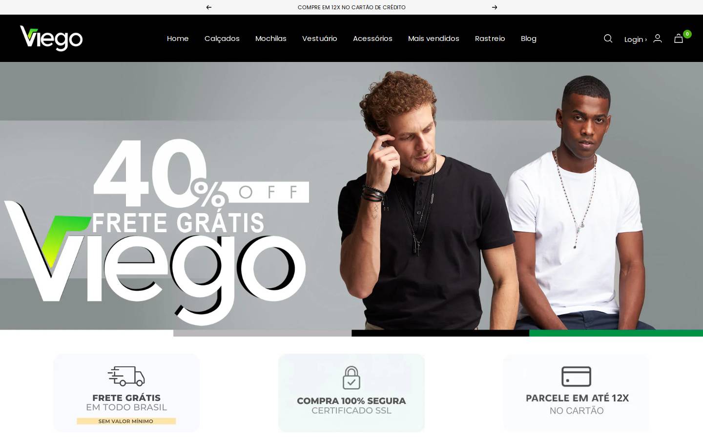 lojaviego.com.br homepage screenshot