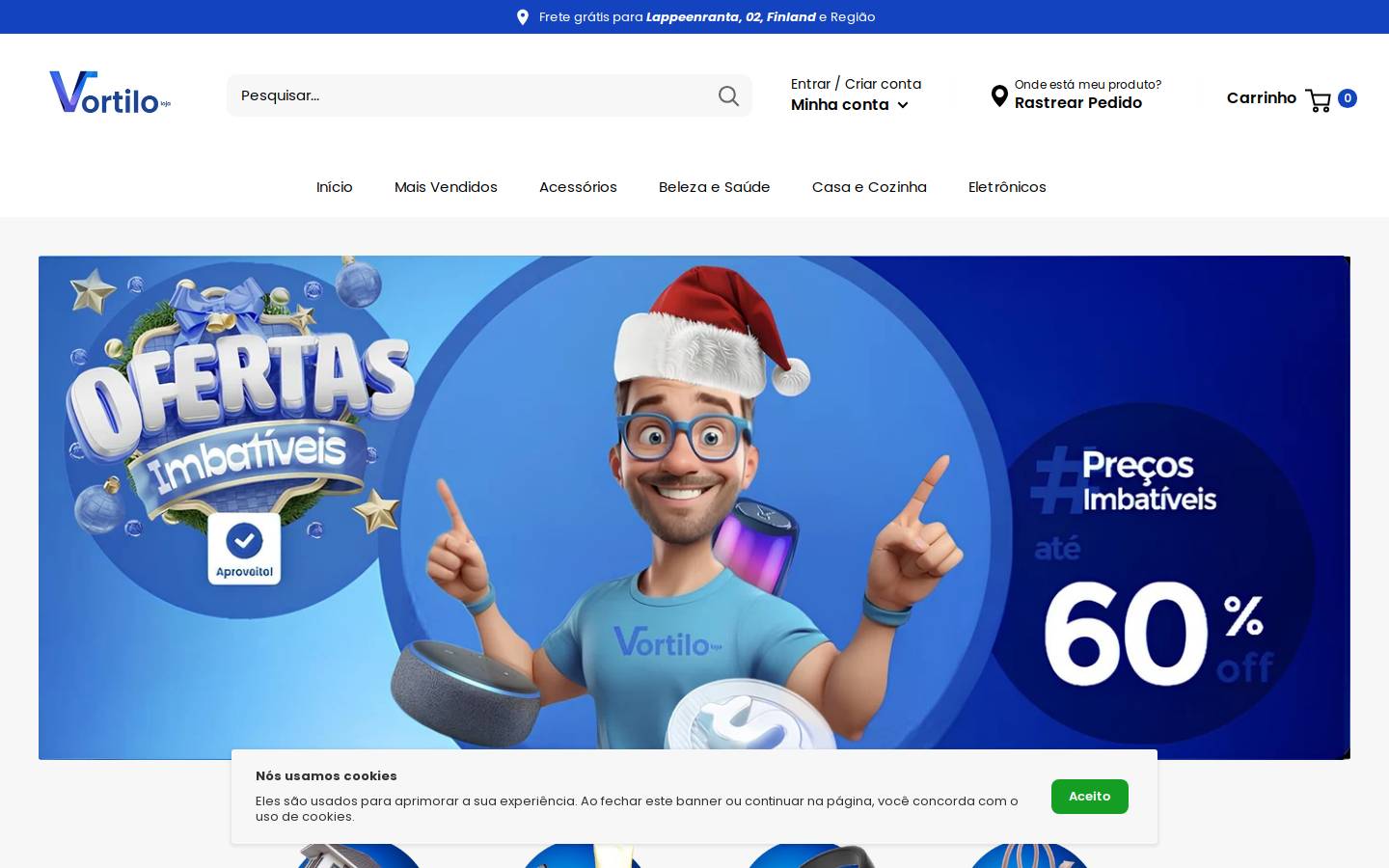 lojavortilo.com homepage screenshot