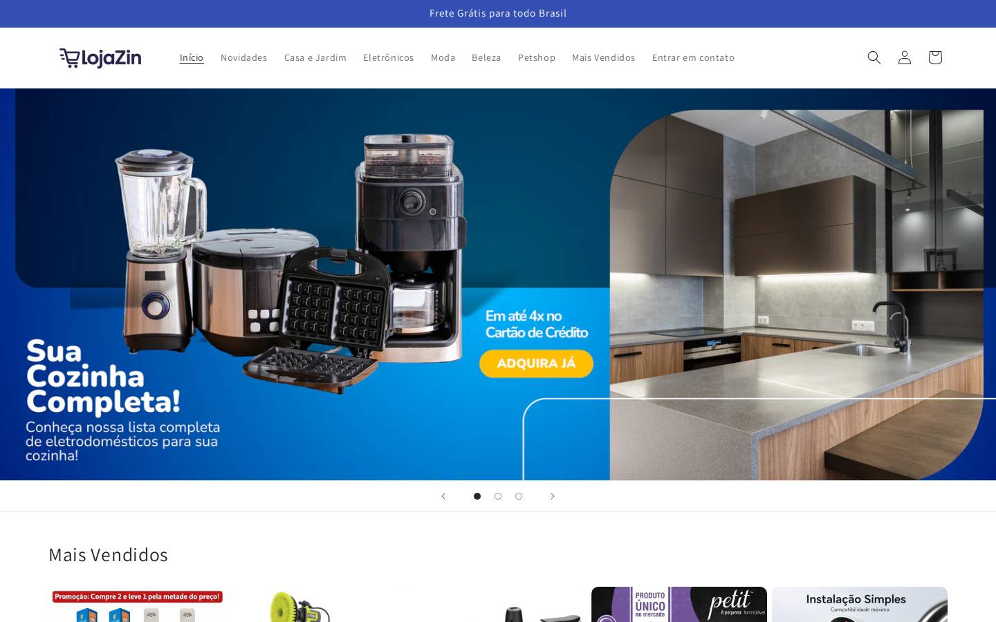 lojazin.com homepage screenshot