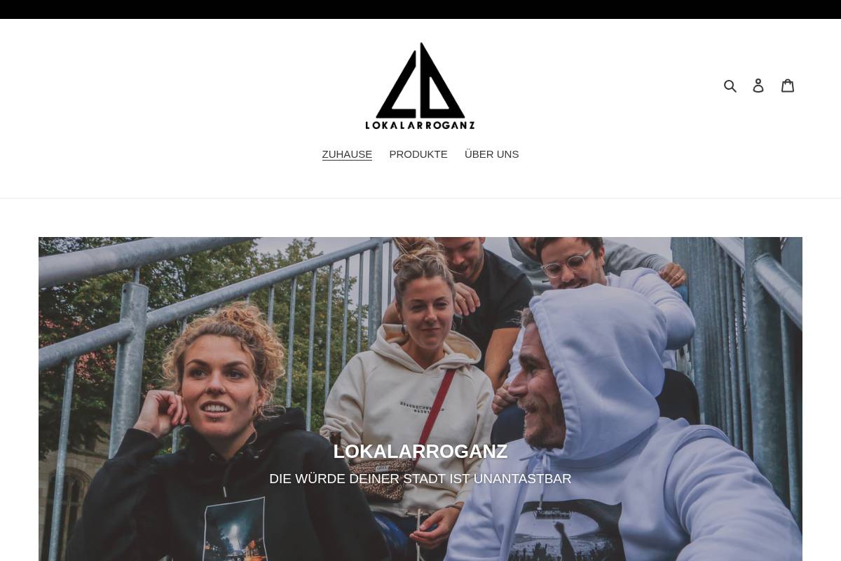 lokalarroganz.de homepage screenshot
