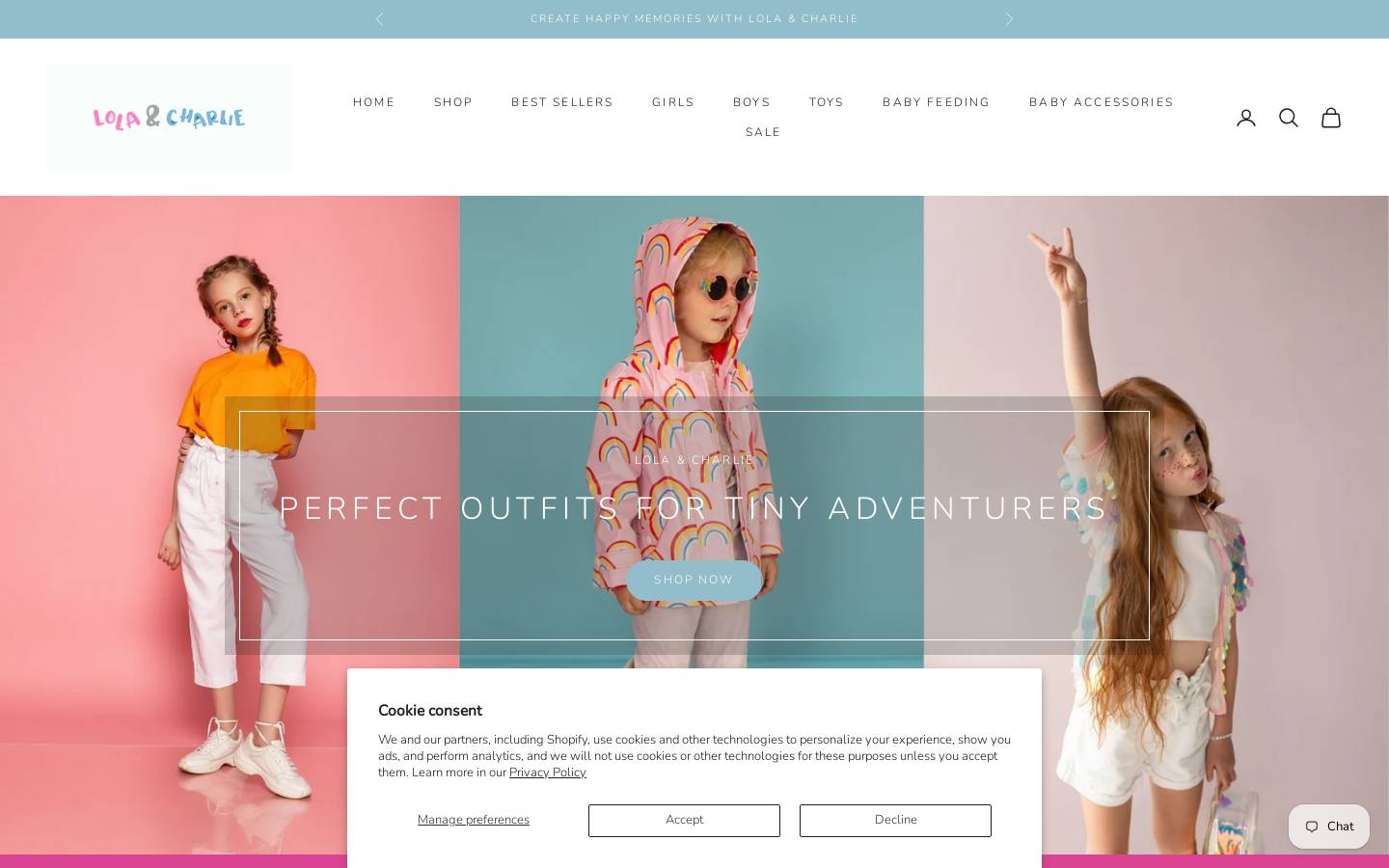 lolaandcharlie.shop homepage screenshot
