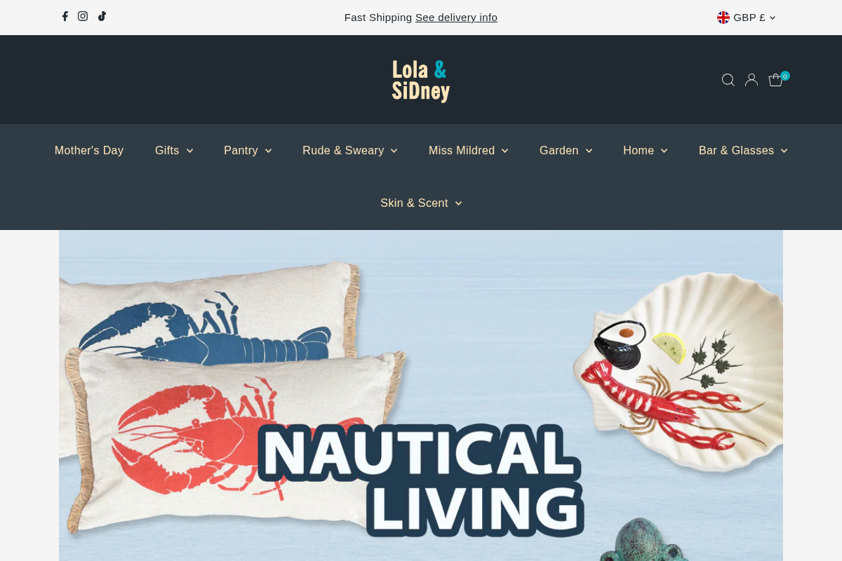 Lola & SiDney homepage screenshot
