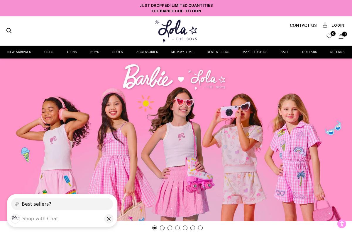 lolaandtheboys.com homepage screenshot