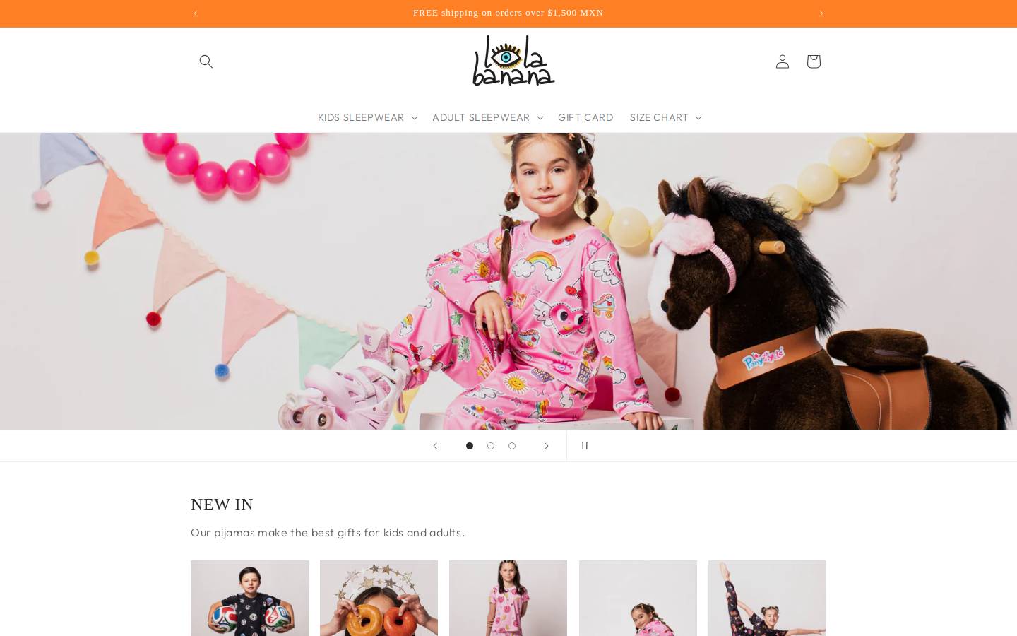 lolabananashop.com homepage screenshot
