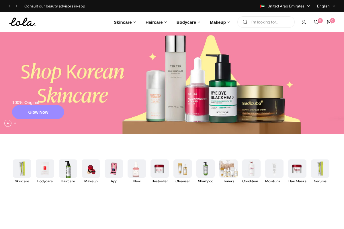 lolabeautyshop.com homepage screenshot