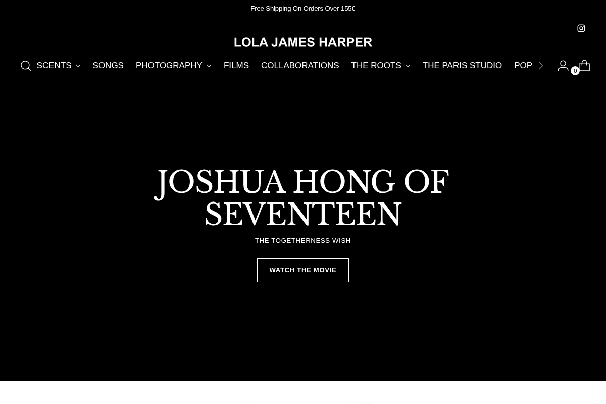 LOLA JAMES HARPER homepage screenshot