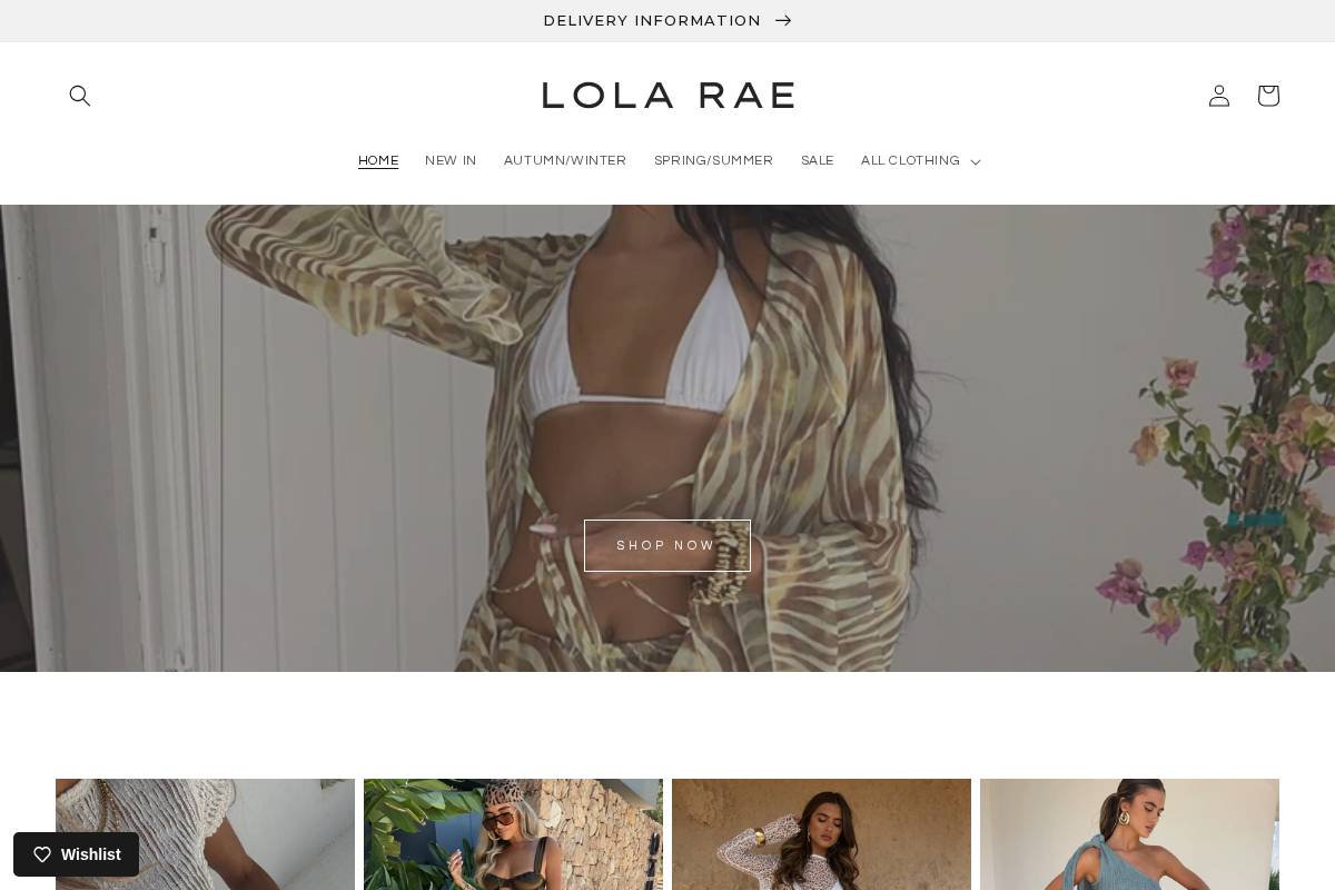 Lola Rae Fashion homepage screenshot