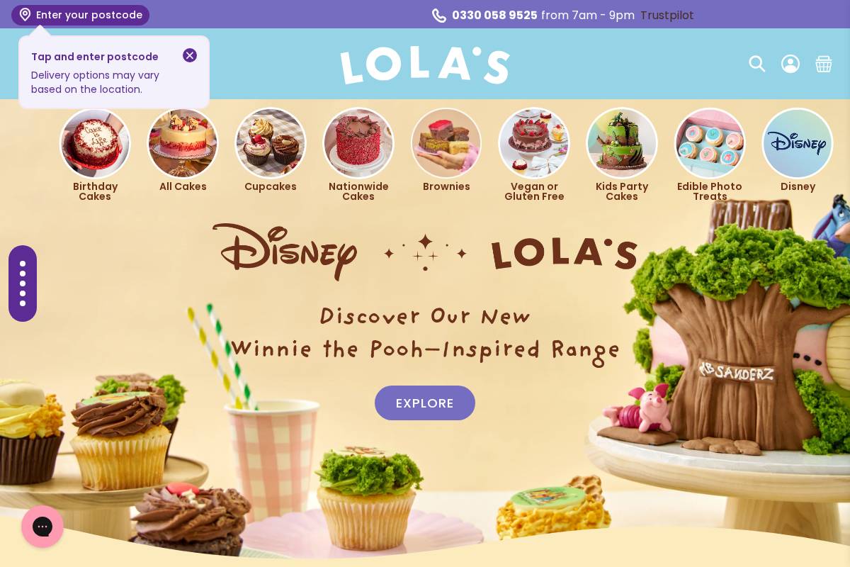 Lolas homepage screenshot
