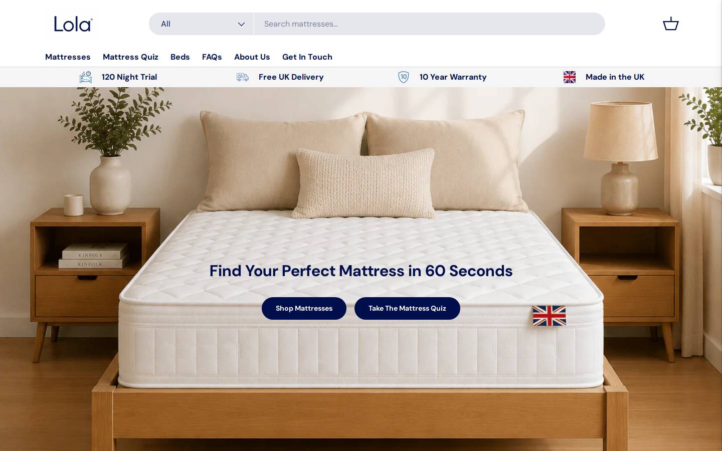 lolasleep.com homepage screenshot
