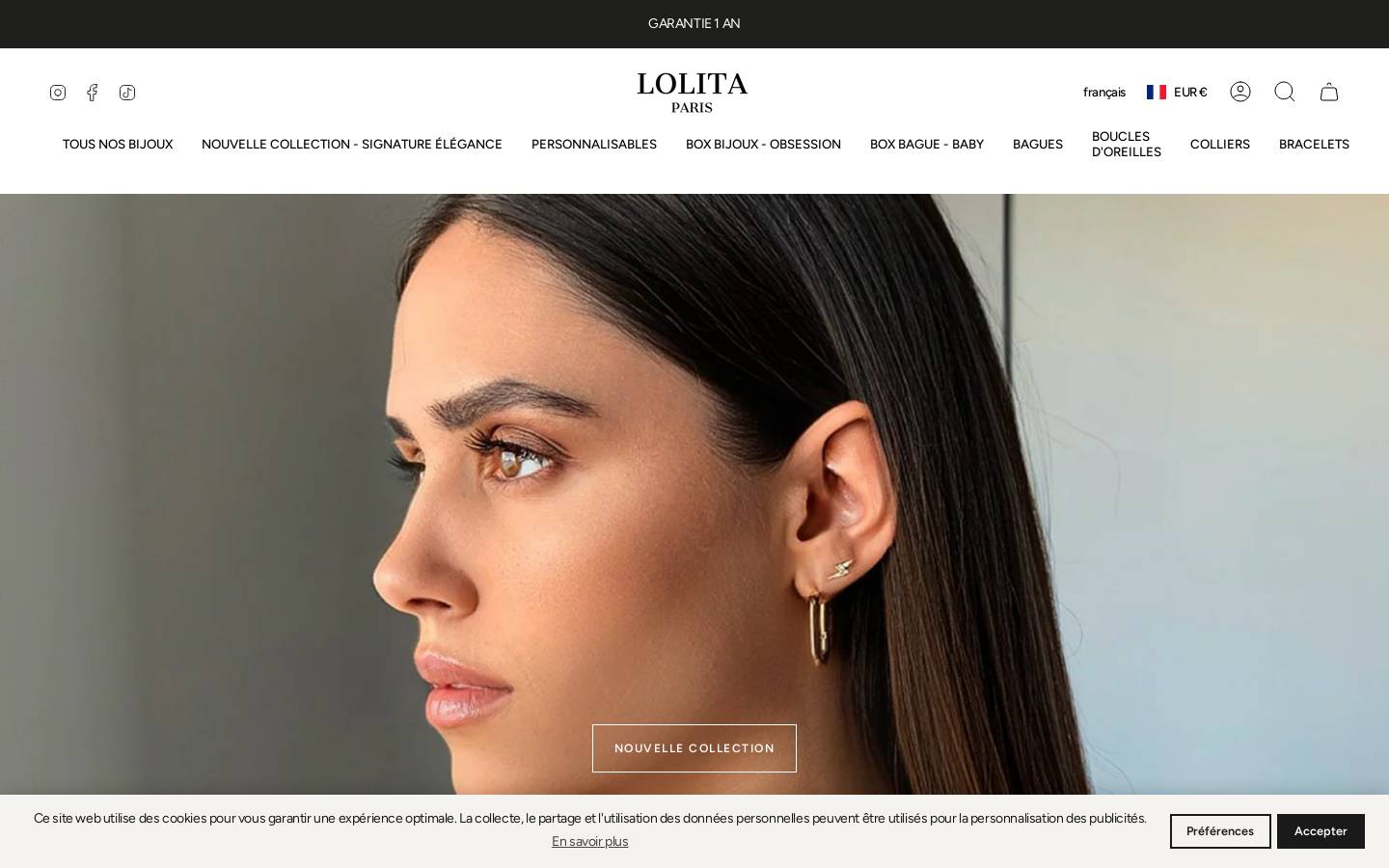 Lolita Paris homepage screenshot
