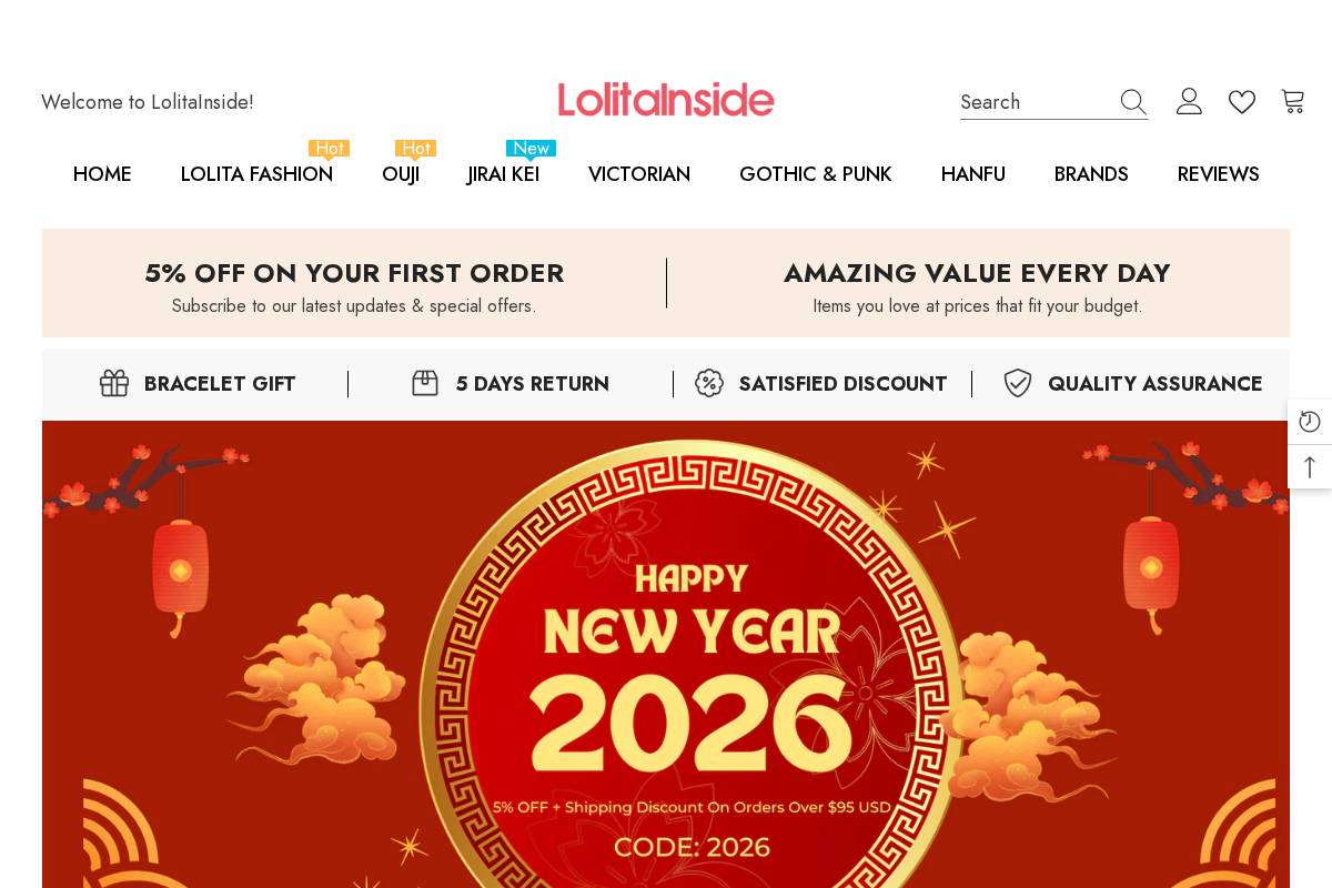 Lolitainside homepage screenshot