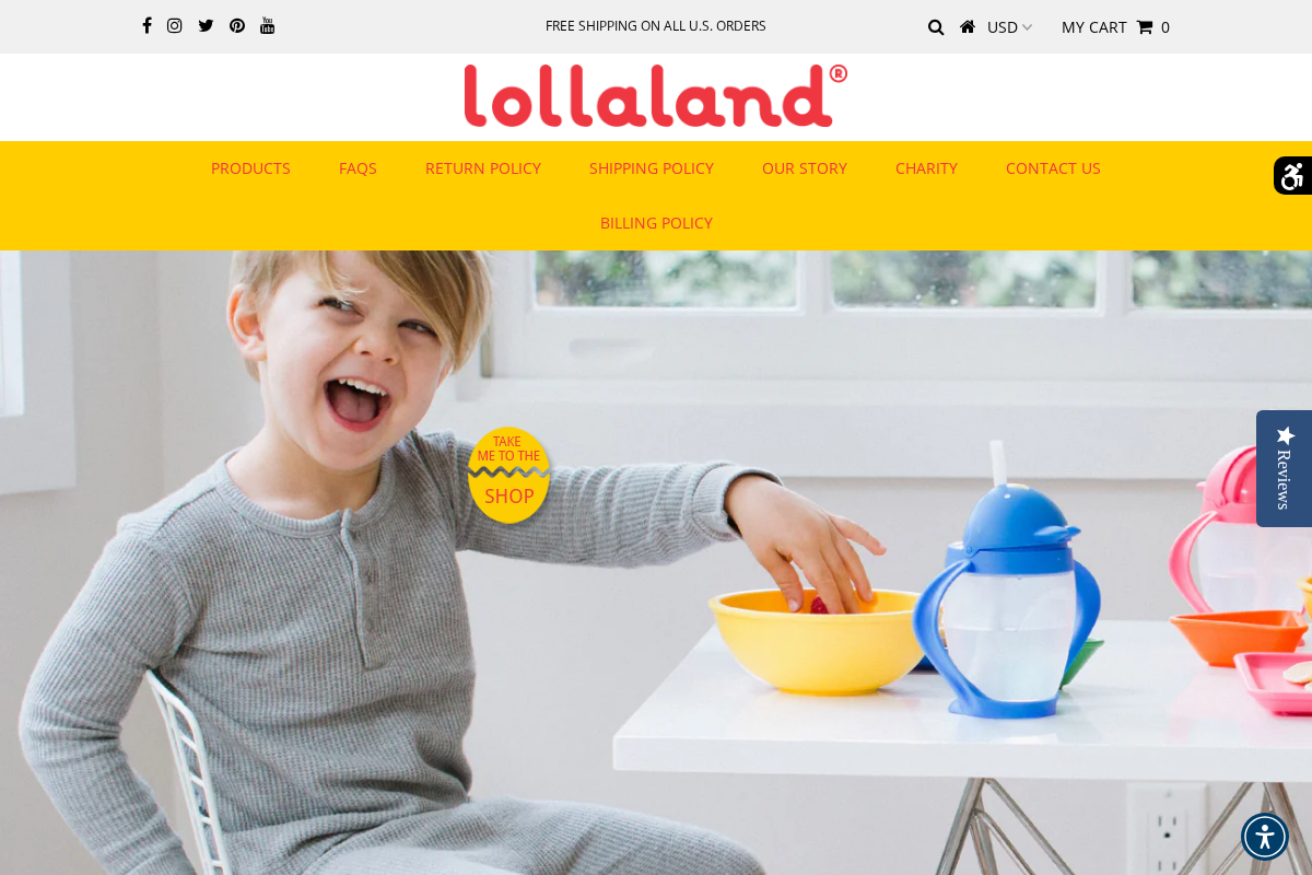 Lollaland homepage screenshot