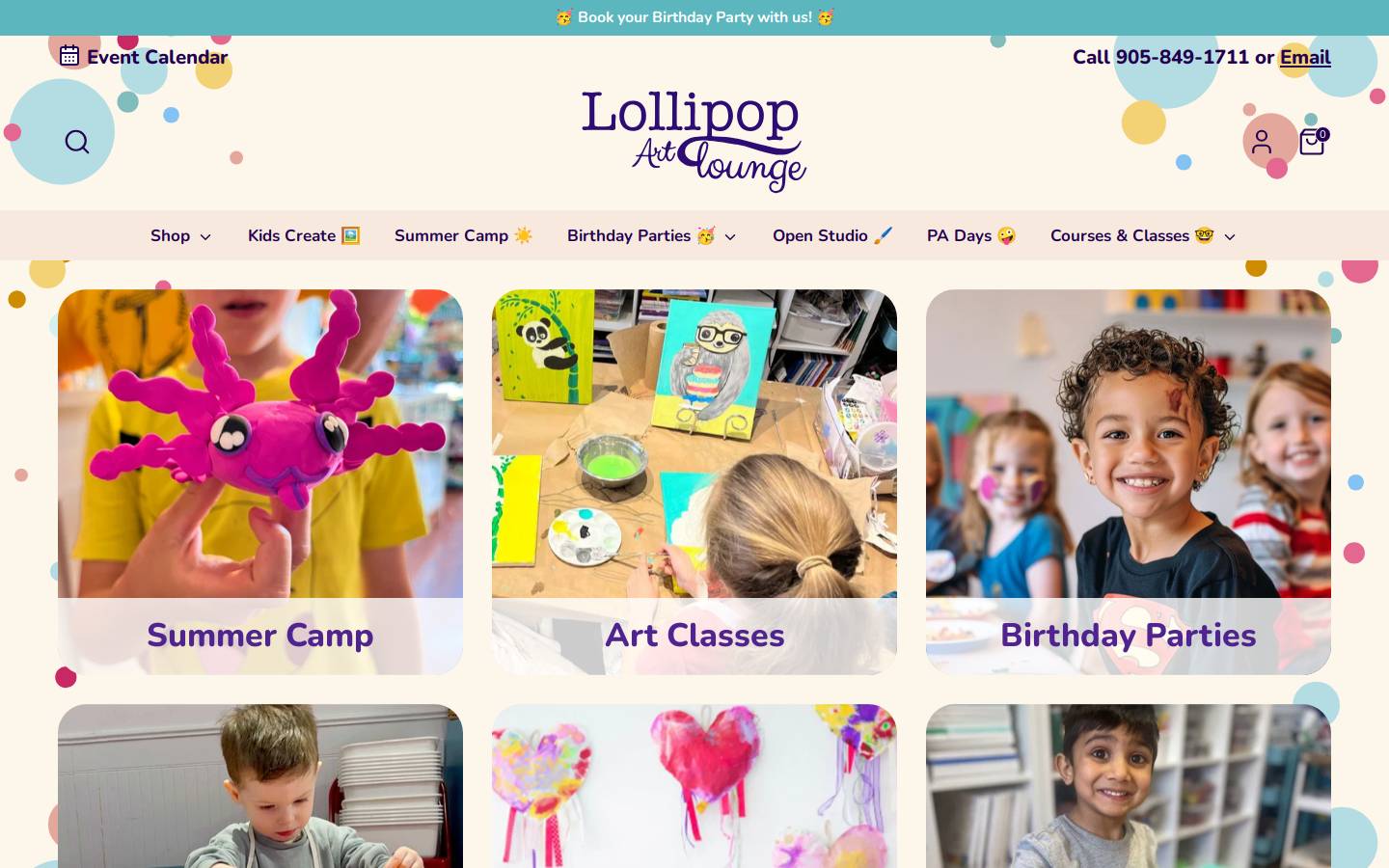 lollipopartlounge.com homepage screenshot