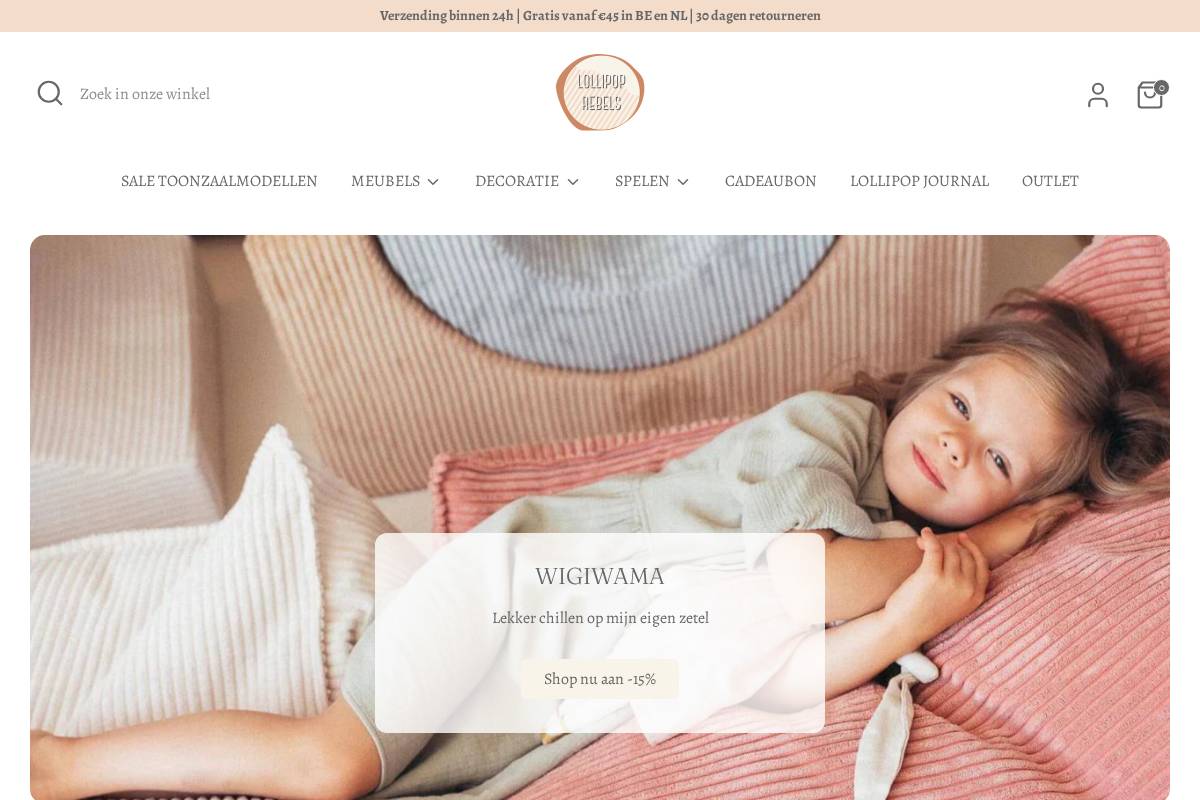 lollipoprebels.be homepage screenshot