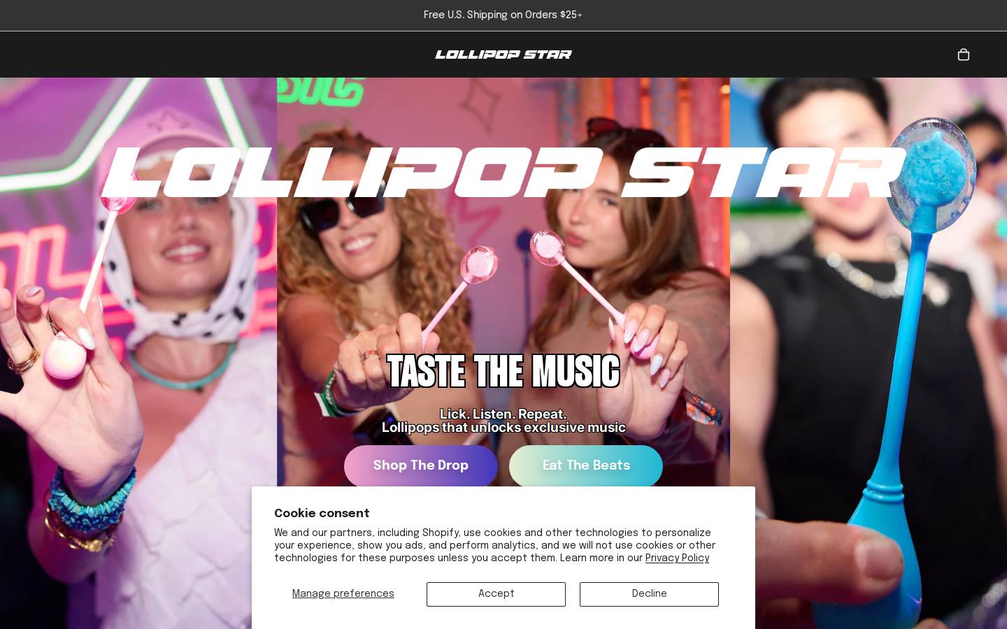 lollipopstar.com homepage screenshot