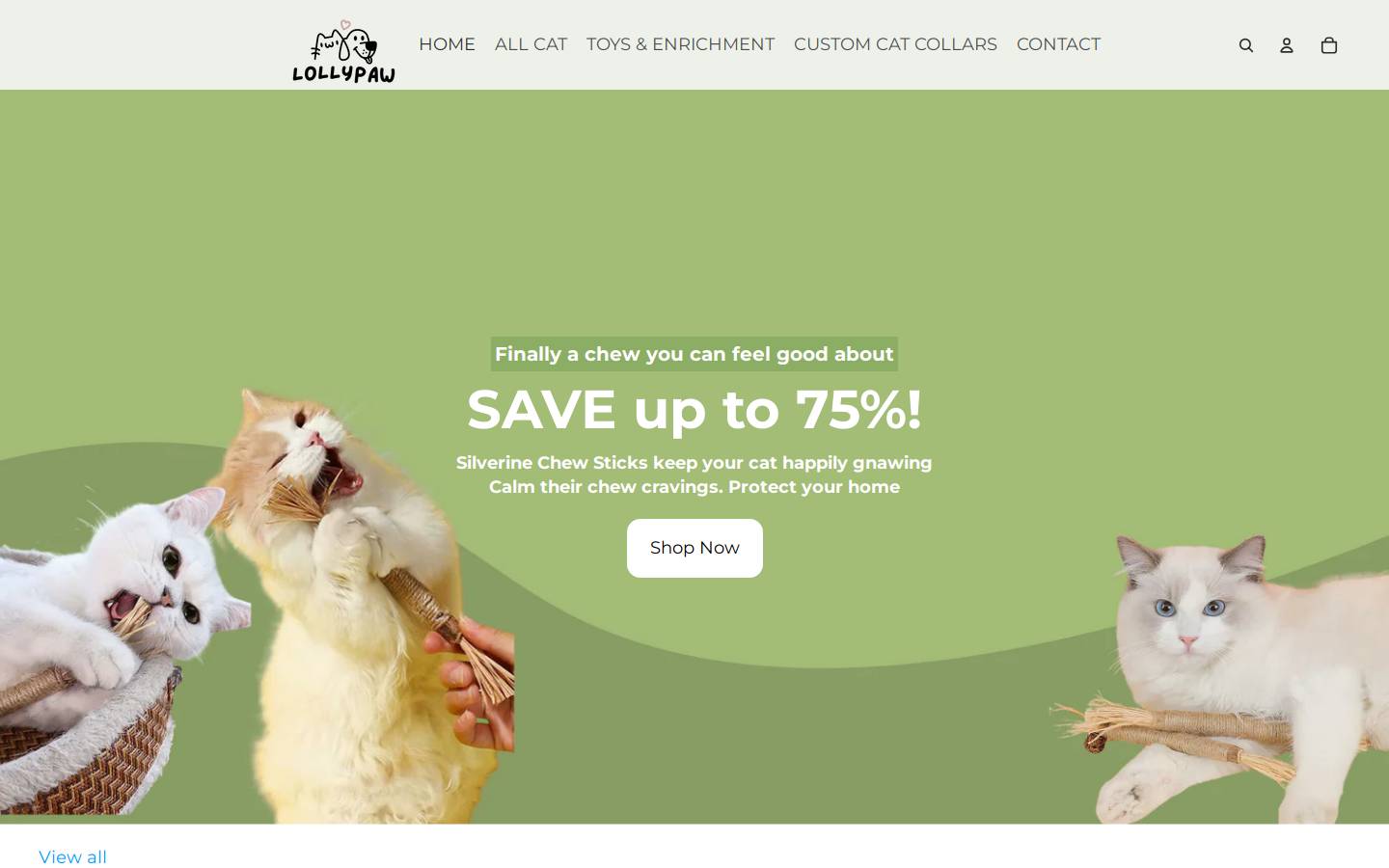 lollypaw.com homepage screenshot
