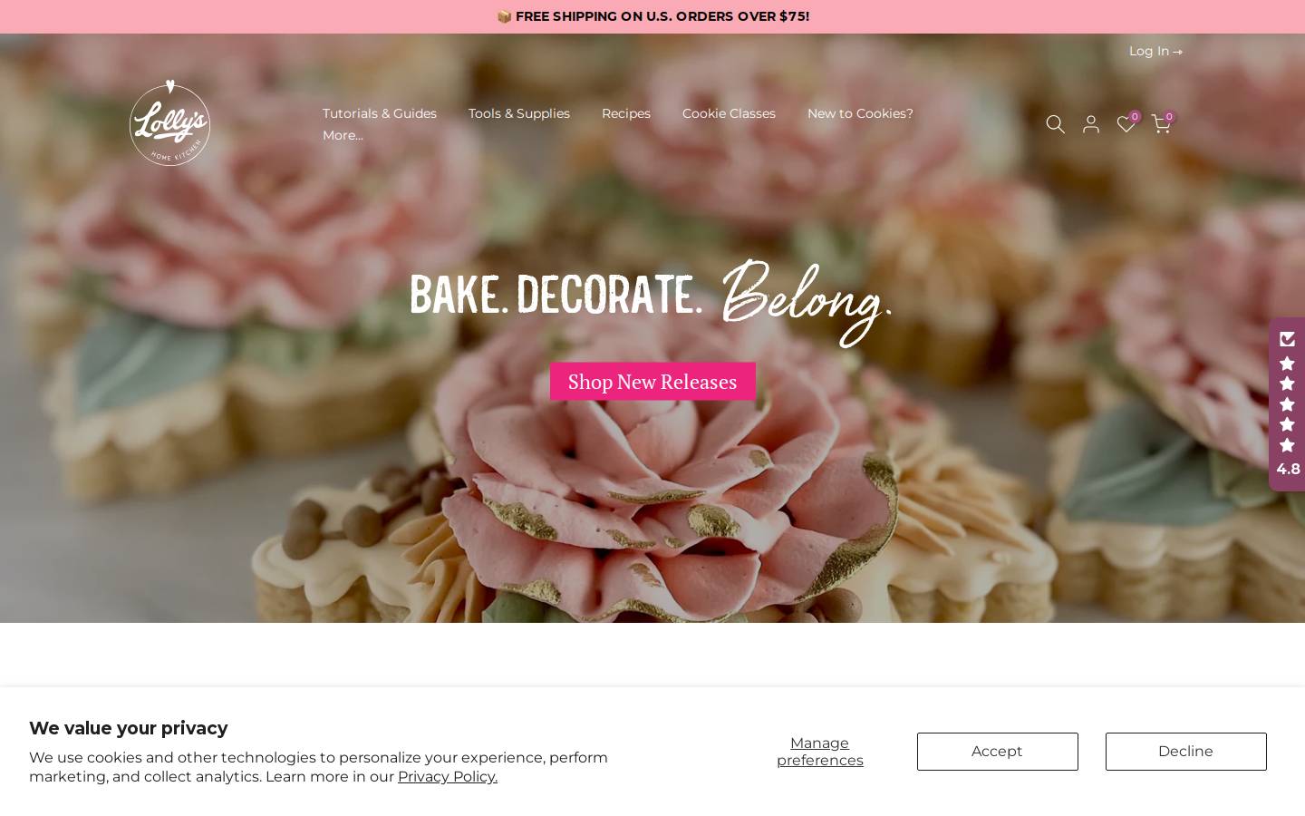 lollyshomekitchen.com homepage screenshot