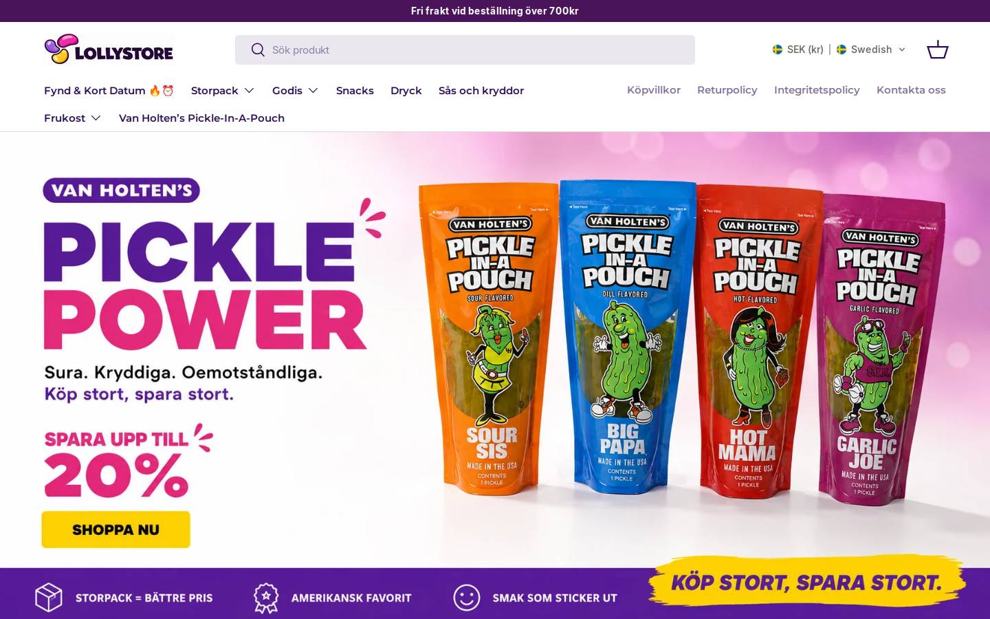Lollystore homepage screenshot