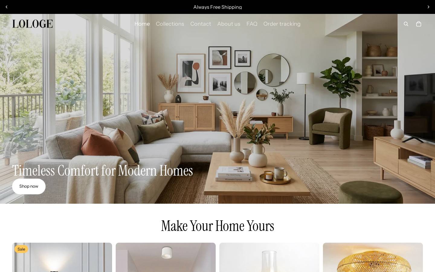 Lologe homepage screenshot