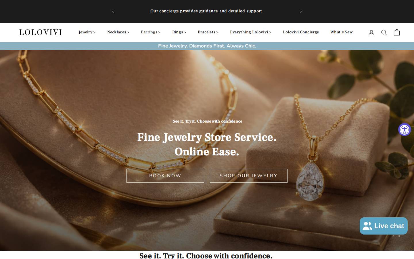Lolovivijewelry homepage screenshot